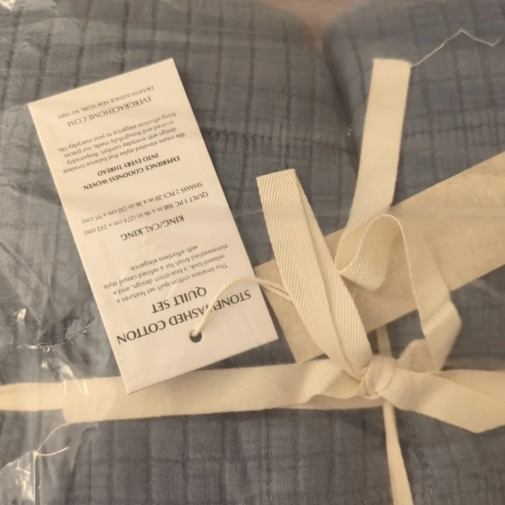 EVERGRACEHOME Stonewashed Cotton Quilt Set King Size, Ultra Soft Oversized Bedsp